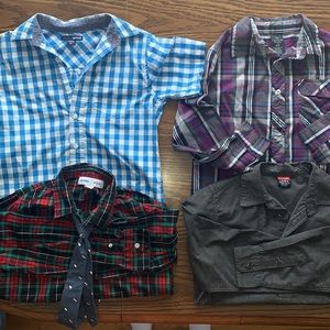 4 boys button up shirts